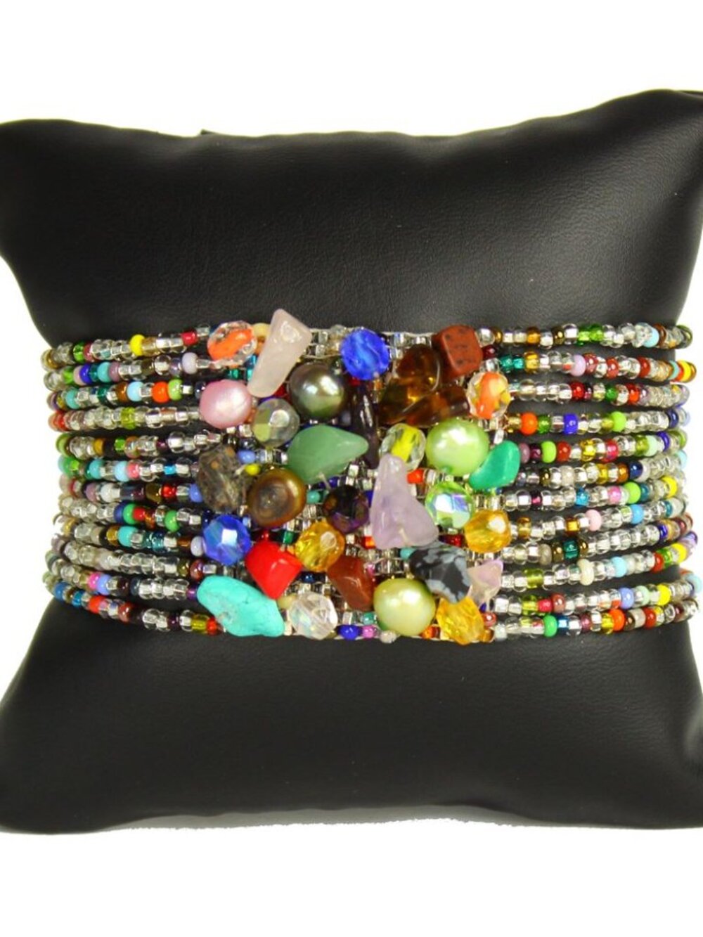 Czech Bead GEM CLUSTER Bracelet Crystal & Multi-Color